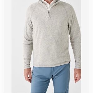 NWT Faherty Cloud Quarter Zip Snow Rock Feeder Stripe Size Men’s Small.